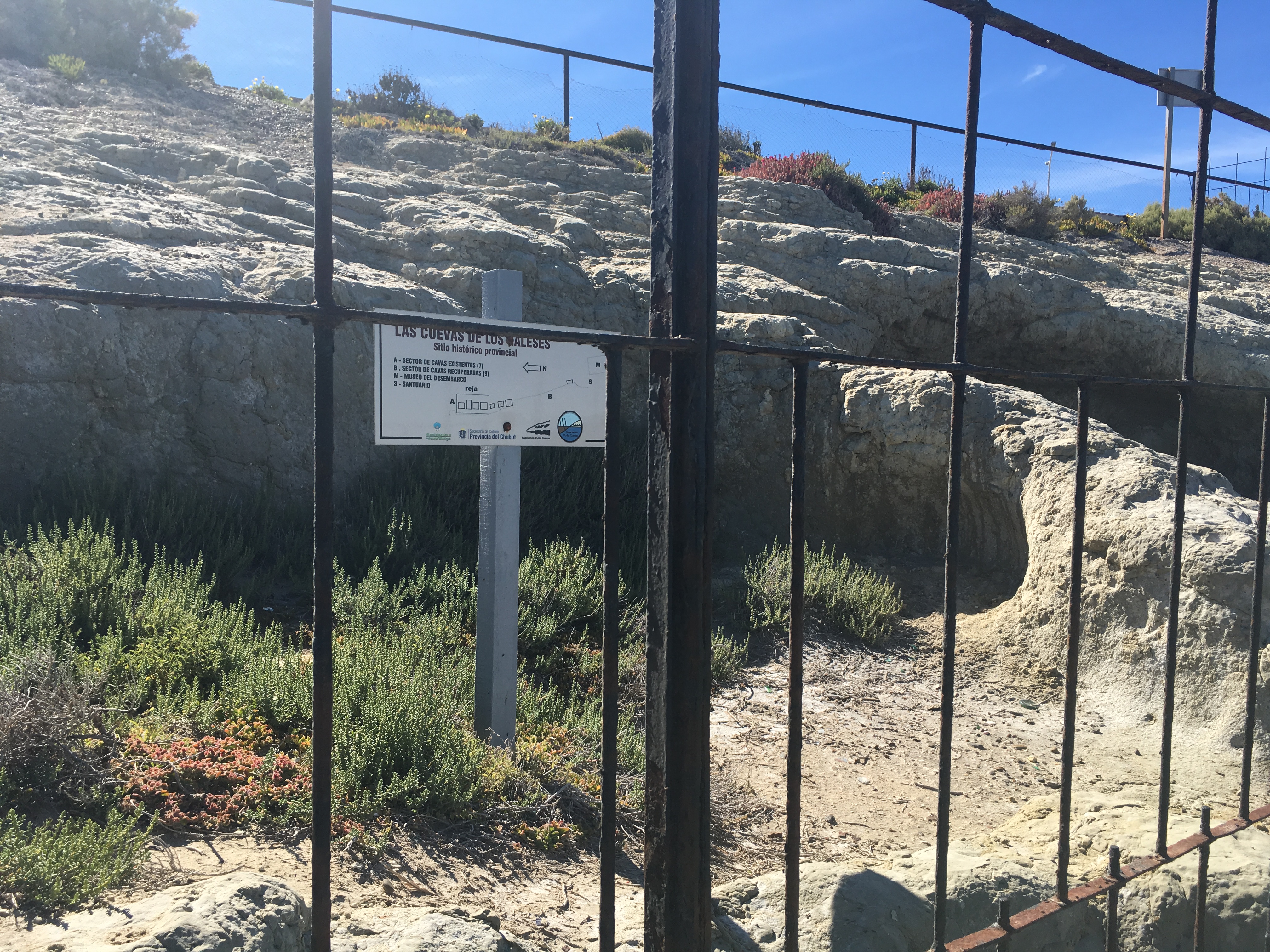 Caves where some of the settlers spent their first nights in Patagonia